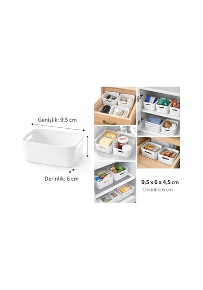 Tr Buzdolabı Düzenleyici Sepet 2'li Set Beyaz Plastik Dolap İçi Organizer Mutfak Raf Düzenleyici Diğer