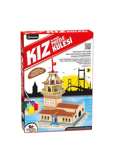Vardem Oyuncak Kız Kulesi Ahşap Boyama Seti - Standart