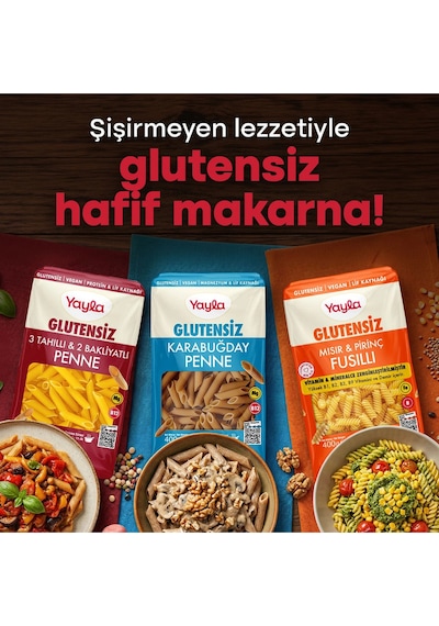 Yayla 6 Lı Doğal Glutensiz Makarna Serisi 400 Gr Elbow-penne-fusulli-risoni
