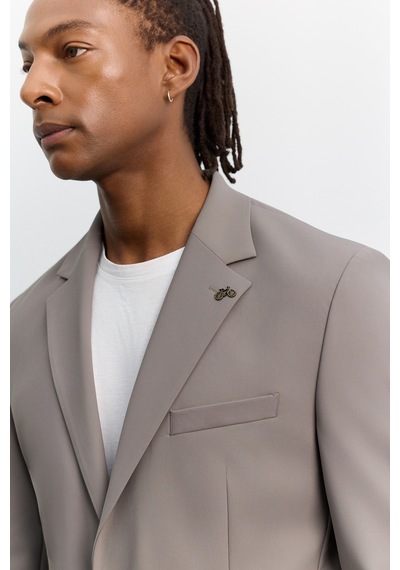 Avva Erkek Vizon Mono Yaka Kırışmayan Teknik Kumaş Comfort Slim Fit Ceket A62y4009 Avva Erkek Vizon Mono Yaka Kırışmayan Teknik Kumaş Comfort Slim Fit Ceket A62y4009
