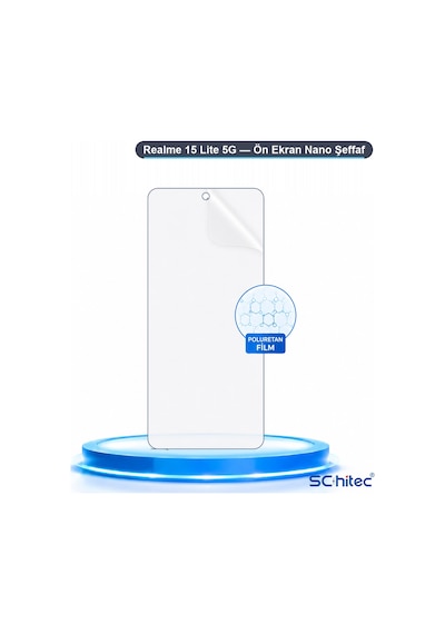 Schitec Realme 15 Lite 5g Nano Şeffaf Hidrojel Ekran Koruyucu