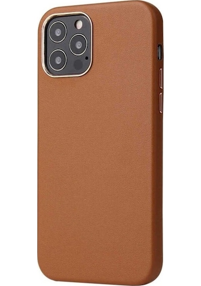 Apple Uyumlu iPhone 12 Pro Kılıf Zore Eyzi Kapak Kahverengi