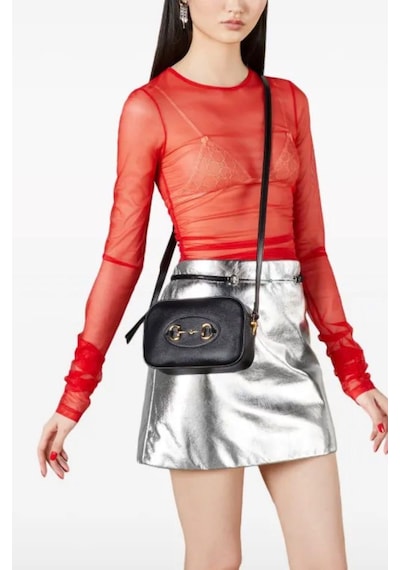 Gucci Small Horsebit 1955 Shoulder Bag Siyah