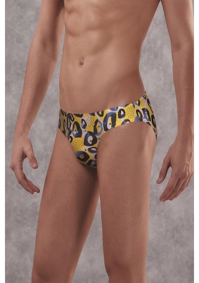 Doreanse Erkek Mavi Leopar Desenli Slip 1407