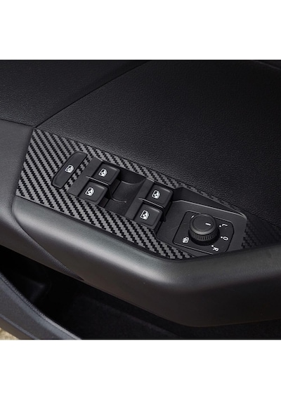Volkswagen T Cross İle Uyumlu İç Trim Folyo Kaplama Set Mat Karbon Siyah