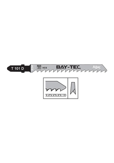 Ahşap Dekupaj Testere Ağzı T 101 D Baytek-5 Li Paket