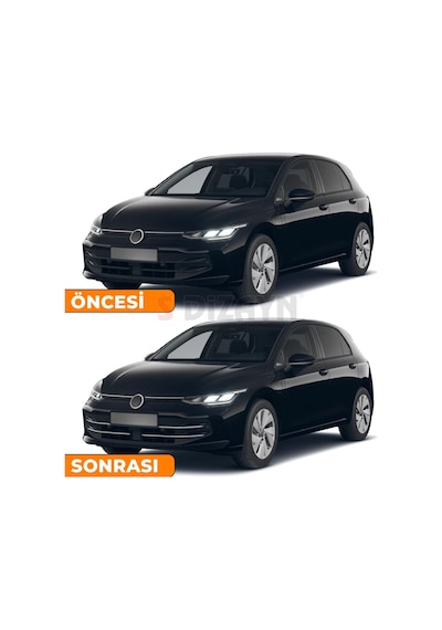 S-dizayn Vw Golf 8.5 Makyajlı Hb Krom Ön Tampon Çıtası 4 Prç. 2024 Üzeri A+ Kalite