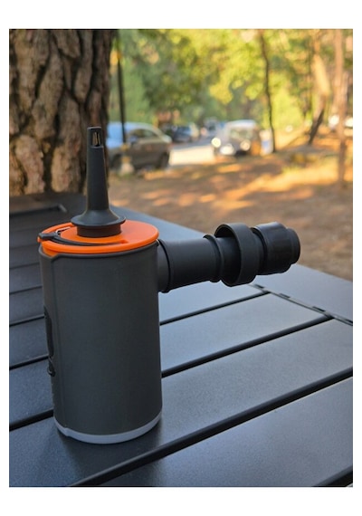 Şarjlı Hava Pompası - Hızlı Şişirme, Güçlü Vakumlama Söndürme 3 Kademeli Led Aydınlatma Bir Arada
