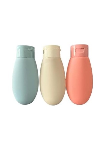 Vios Store Travel Boy 60 Ml Seyahat Tipi Şampuan Şişesi Seti Sızdırmaz, Yeniden Doldurulabilir Silikon Kap