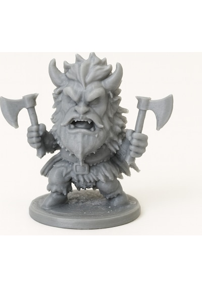 Viking Berserker Savaşçı Heykeli - Dekoratif Mini Figür Biblo - Masaüstü Aksesuarı