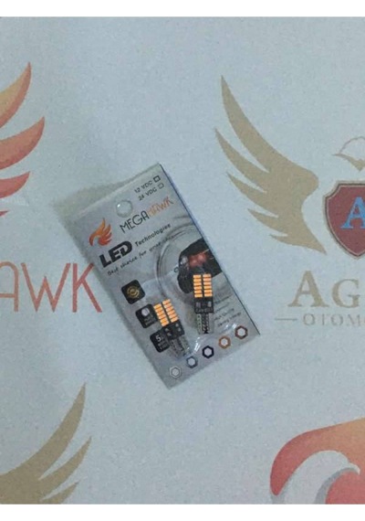 T10 Led Ampul 24 Smd Turuncu 12v