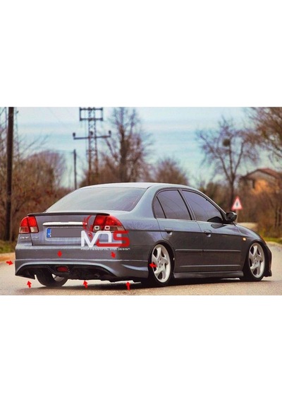 Honda Civic Vtec 2 Custom Arka Tampon Eki Fiberglass Boyasız