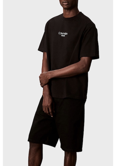 Calvin Klein Erkek T Shirt Lv04rc851g Ub1 Siyah Siyah