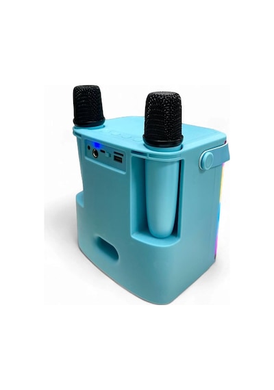 Rose Sp-614 Taşınabilir Şarjlı Bluetooth Karaoke Mikrofon Ve Hoparlör Seti - Mavi