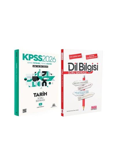 Marsis Yayınları 2026 Kpss Tarih Ve Akm Dil Bilgisi Soru Bankası Seti 2 Kitap
