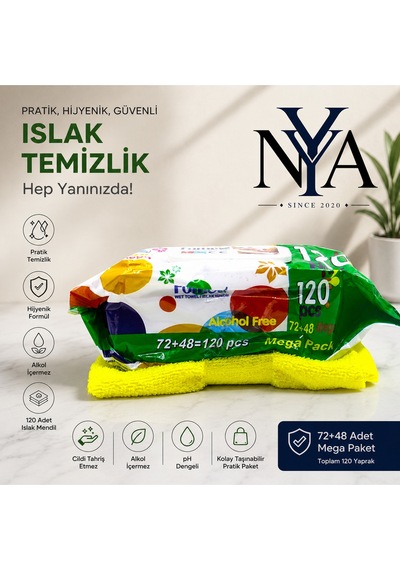 120'li Islak Mendil + Mikrofiber Bez Temizlik Seti Diğer