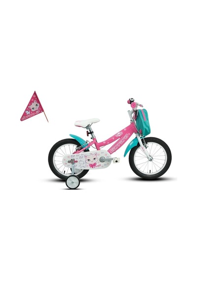 Carraro Moggy Kız Çocuk Bisikleti 220h V 16 Jant Pembe Beyaz Turkuaz Çok Renkli