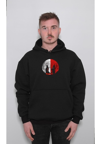 Baskwear Anime Naruto Kakashi Ball Sweatshirt Unisex Kapüşonlu Hoodie SIYAH