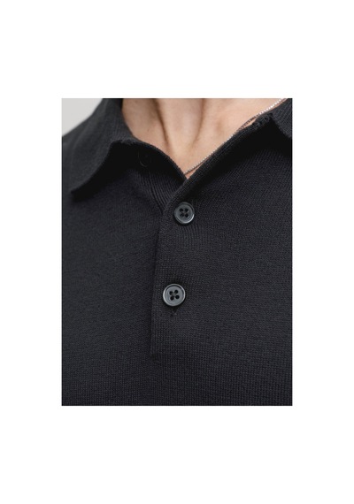 Jack & Jones Jjebasıc Knıt Ls Polo Sn Siyah