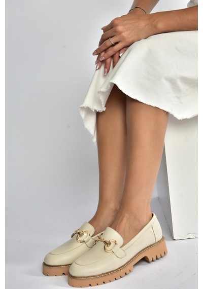 Fox Shoes V944082303 Bej Hakiki Deri Kalın Taban Tokalı Makosen Günlük Ayakkabı Bej-hakiki Deri Fox Shoes V944082303 Bej Hakiki Deri Kalın Taban Tokalı Makosen Günlük Ayakkabı Bej-hakiki Deri