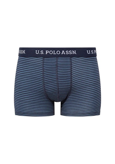 U.S. Polo Assn. U.s Polo Assn. 80515 Erkek Pamuklu 3'lü Boxer-indigo&lacivert&baskılı İndigo