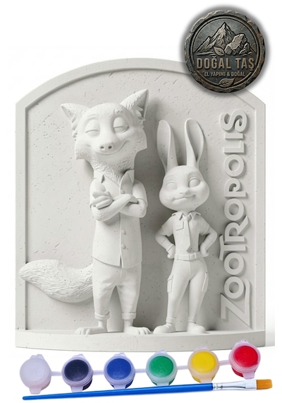 Zootropolis 15 Cm Taş Biblo Çocuk Boyama Etkinliği