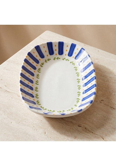 Güral Kayısı Desenli 24 Cm 2li Porselen Kayık Tabak Seti Çok Renkli