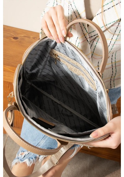 Just Polo Orijinal Ayarlanabilir Askılı Lüks Laptop & Evrak Çantası Shopper Ebat 30 X 40 Cm Vizon