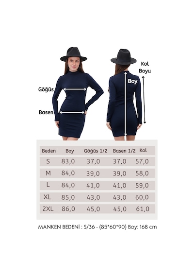 Penyebizden Mini Kalem Elbise-lacivert
