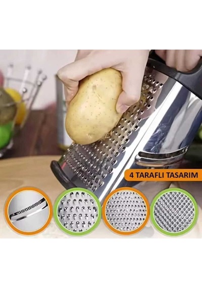 Paslanmaz Çelik 4 Taraflı Çok İşlevli Rende Dilimleyici Çelik Diğer