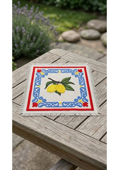 Solea Embroidered Kokteyl Peçetesi Çok Renkli