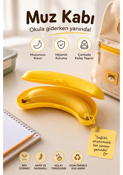 Muz Kabı - Saklama Kutusu Sarı - 905839617 Sarı
