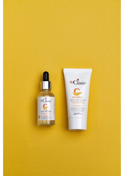 Dr.Clinic Vitamin C Lekeli Ciltler Bakım Kremi 50 ML + Vitamin C Cilt Bakım Serumu 30 ML