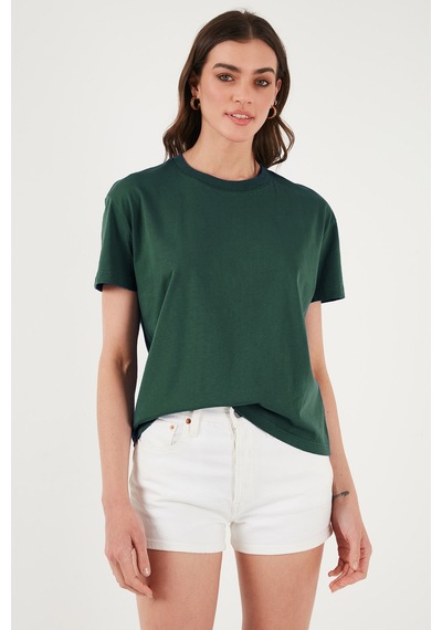 Lela Pamuklu Oversize Fit Bisiklet Yaka Bayan T Shirt 5866097 Nefti Lela Pamuklu Oversize Fit Bisiklet Yaka Bayan T Shirt 5866097 Nefti