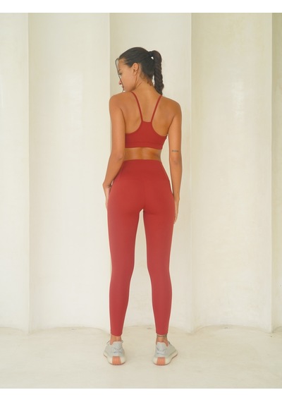 Mai Studios Co. Fold Kaplı Spor Bordo Crop Bordo
