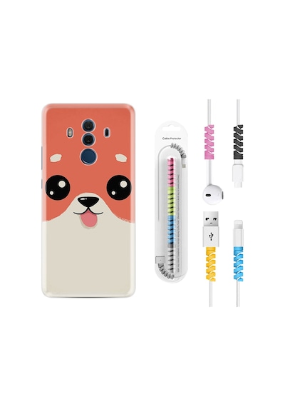 Huawei Mate 10 Pro Kılıf Kablo Koruyuculu Sevimli Köpek 1731