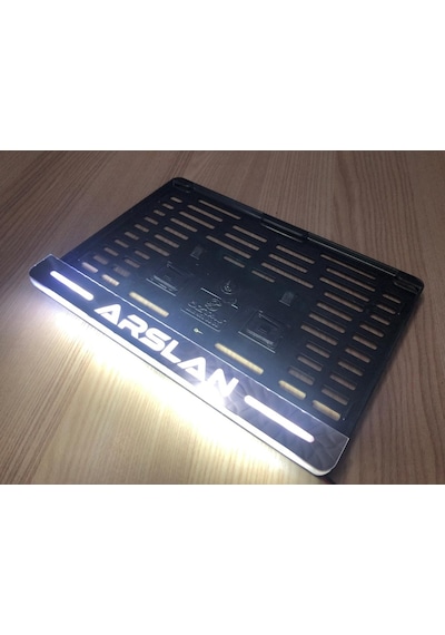 Isminize Özel Krom Işikli Motor Plakalik (Metalik Krom Gri Zemin) 303346656