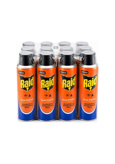 Raid Karasinek Ve Sivrisinek Öldürücü Sprey 300ml Kokusuz- 12'li Paket