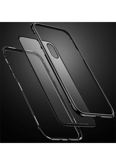 Apple Uyumlu iPhone Xr 6.1 Kaliteli 360 Miknatisli Cam Tam Koruma Kilif 307496650 - Renk Seçimi-Kampanya / Siyah-Cam Ekran Koruyucu (+15 Tl)