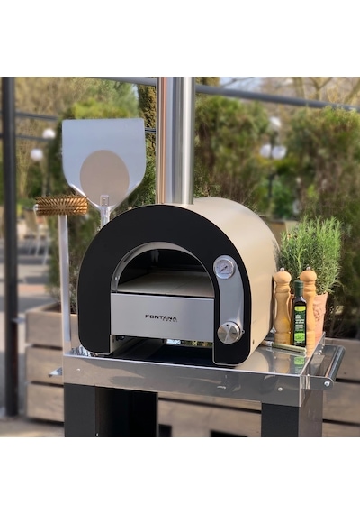Fontana Forni Maestro 40 Gazlı Pizza Fırını Inox - Siyah