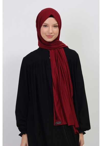 Manolyaşal İslamic Hijab Tesettür Penye Şal - 70 X 180 / Bordo Bordo