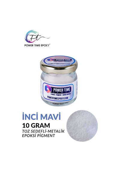 Sedefli Metalik Toz Pigment Boya / Inci Mavi / Epoksi Için