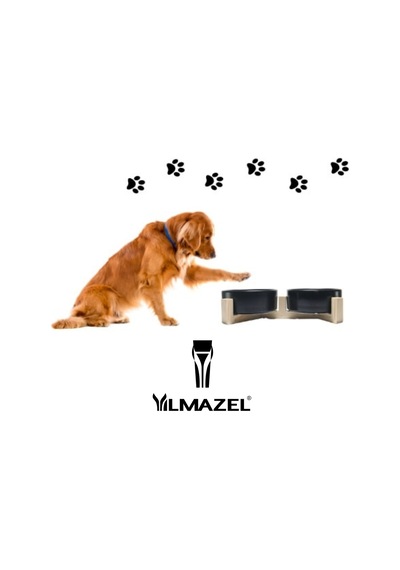 Yılmazel Seramik ve Doğal Ahşaptan Kedi Mama ve Su Kabı 2'li Yılmazel Seramik ve Doğal Ahşaptan Kedi Mama ve Su Kabı 2'li