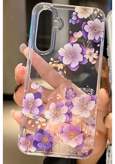 Samsung Galaxy Uyumlu S25 Kılıf Solmayan Imd Baskı Desenli, Şeffaf Tpu+pc Botanik Kapak