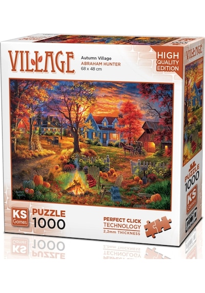 Ks Games 1000 Parça Sonbahar Köyü Puzzle