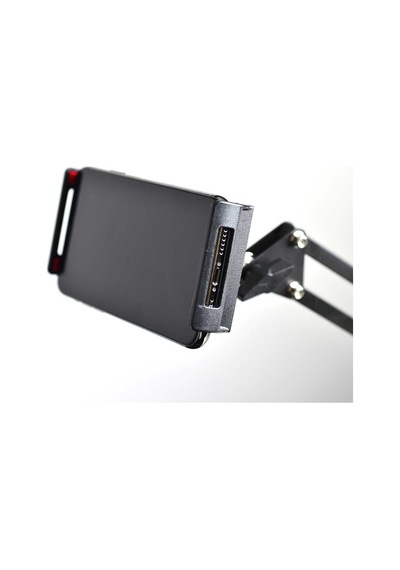 Masaüstü Telefon & Tablet Tutucu 360 Dönen Başlık, Çift Teleskopik Kol 73cm Ayarlanabilir Kelepçe