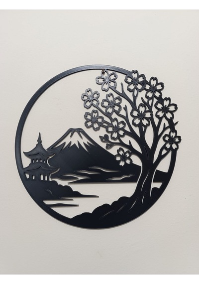 Fuji Dağı Duvar Süsü 24 Cm