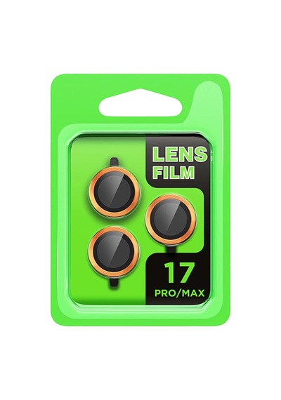 Apple İphone 17 Pro Raze Metal Kamera Lens - Turuncu -