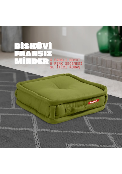 Xpermate Bisküvi Minder Petek Önü Fransız 45x45x14 Yeşil