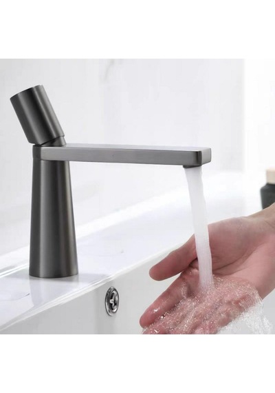 Arco Kısa Lavabo Bataryası Mat Füme